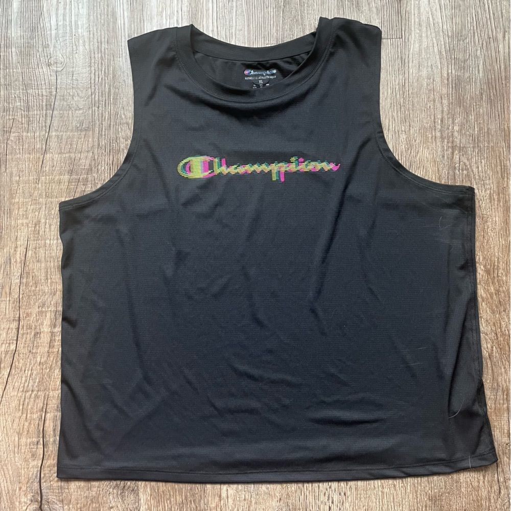 Champion Racerback Tank Top with Neon Logo - XL